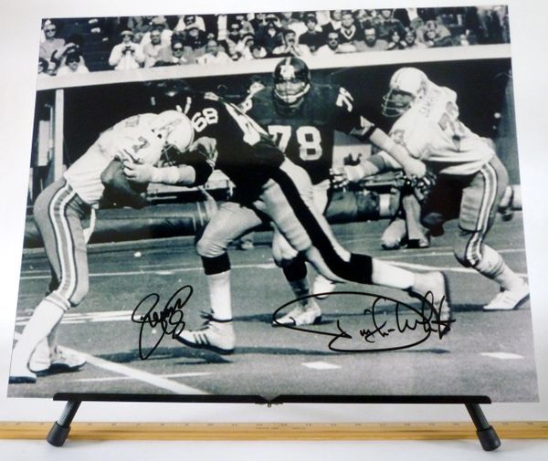 LC Greenwood & Dwight White, Pittsburgh Steelers signed 16x20 photo