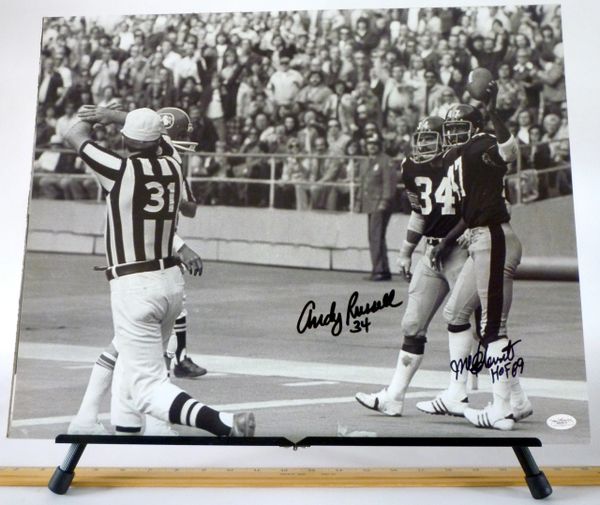 Andy Russell & Mel Blount, Pittsburgh Steelers signed 16x20 photo