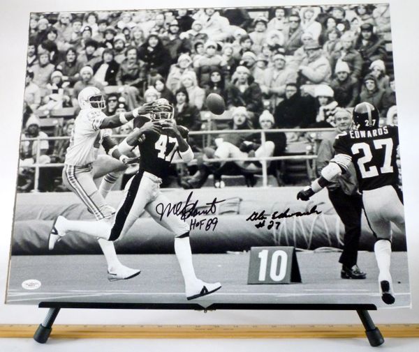 Mel Blount & Glen Edwards, Pittsburgh Steelers signed 16x20 photo