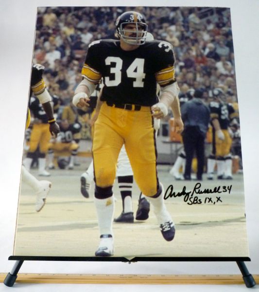 Andy Russell, Pittsburgh Steelers signed 16x20 photo