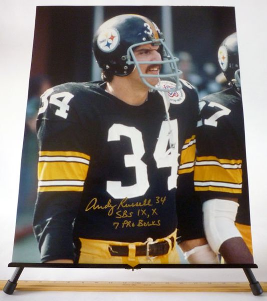 Andy Russell, Pittsburgh Steelers signed 16x20 photo