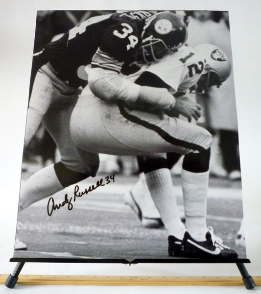 Andy Russell, Pittsburgh Steelers signed 16x20 photo