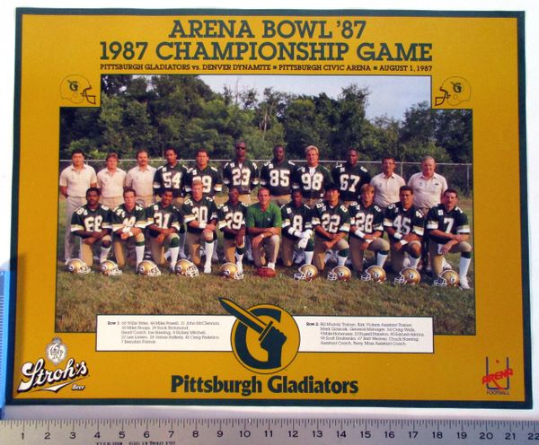 1987 Pittsburgh Gladiators - Arena Football - team poster