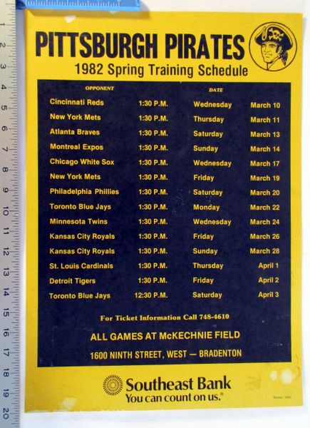 Printable Schedule  Pittsburgh Pirates