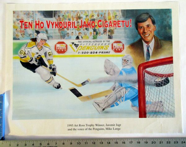 1990's Jaromir Jagr & Mike Lange - Pittsburgh Penguins poster