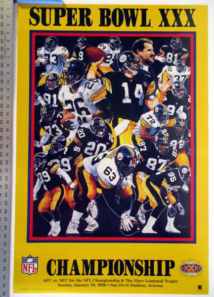 Pittsburgh Steelers Super Bowl 30 poster