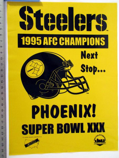 Pittsburgh Steelers - AFC Champs - Super Bowl XXX poster