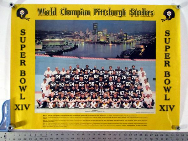 1980 Pittsburgh Steelers - Super Bowl XIV team photo poster