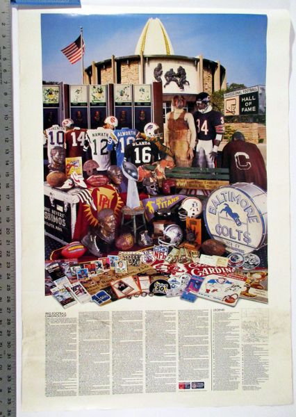 2) Pro Football Hall of Fame posters  Pittsburgh Sports Gallery Mr Bills  Sports Collectible Memorabilia