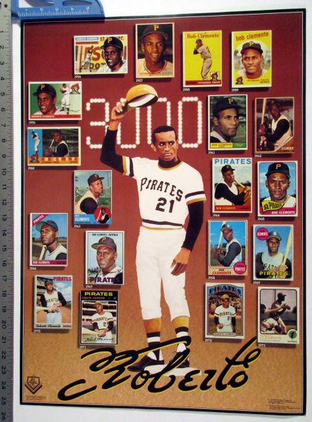 Download Vintage Roberto Clemente Baseball Poster Wallpaper