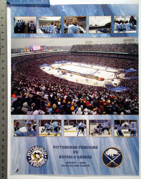 (2) Pittsburgh Penguins posters - Winter Classic & Stanley Cup