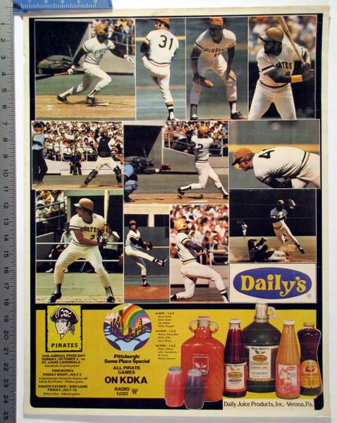 1970's Pittsburgh Pirates - Daily's Juice Products poster