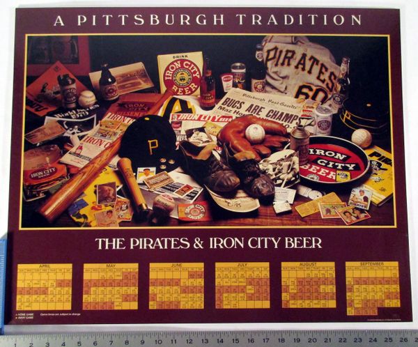 Pittsburgh Pirates - Iron City Beer - schedule poster