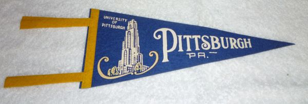 1950's Pitt full-size pennant with Cathedral of Learning