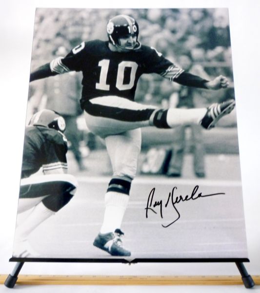 Roy Gerela, Pittsburgh Steelers signed 16x20 photo