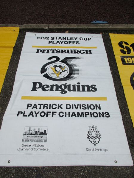 1992 Pittsburgh Penguins City of Pittsburgh Stanley Cup street banner
