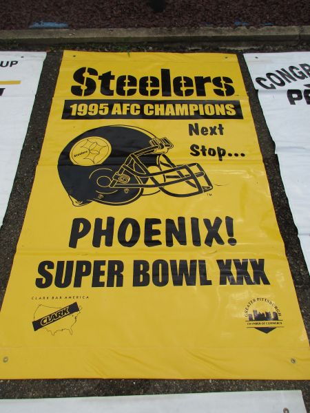 1980 Pittsburgh Steelers Super Bowl Champs full-size pennant  Pittsburgh  Sports Gallery Mr Bills Sports Collectible Memorabilia