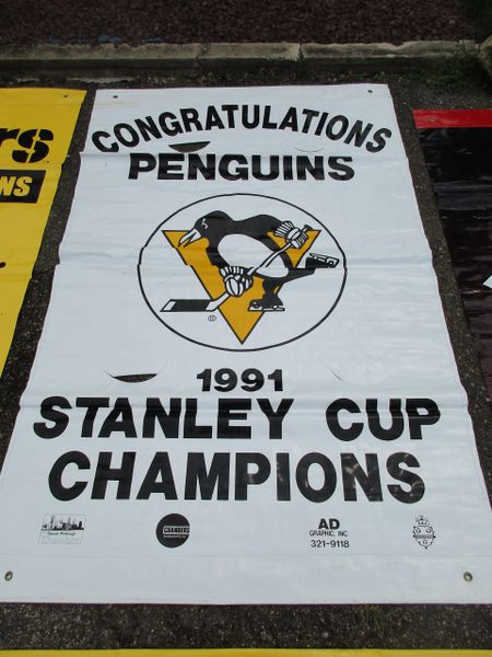 1991 Penguins Stanley Cup Champs, City of Pittsburgh street banner