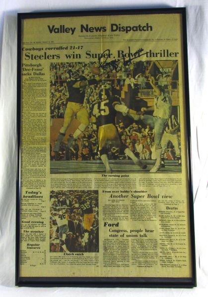 Super Bowl 10 - Steelers vs. Cowboys - Signed by Reggie Harrison