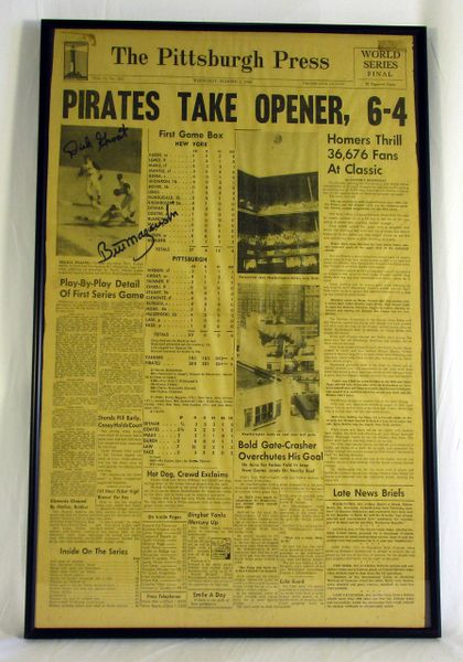 1960 World Series - Pirates vs. Yankees - Signed by Dick Groat & Bill Mazeroski