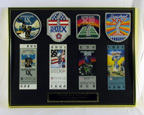 Pittsburgh Steelers Framed Super Bowl Replica Ticket & Score Collage -  Limited Edition of 1000