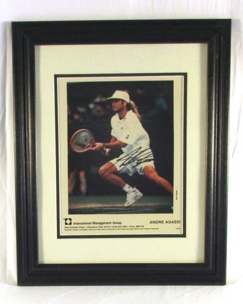 Andre Agassi signed, framed 8x10 photo