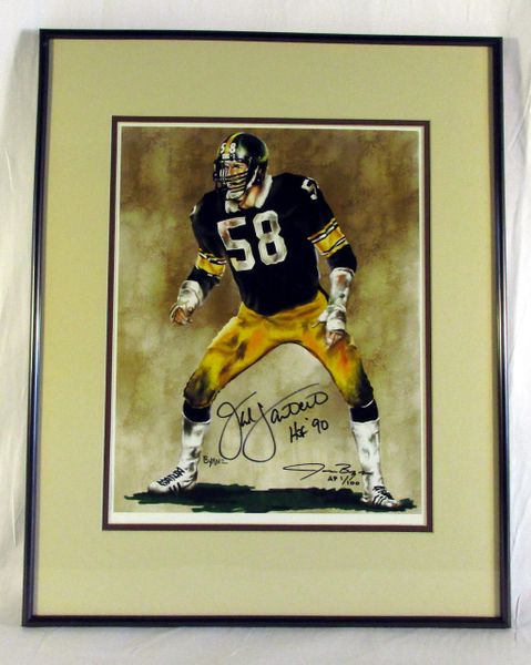 Jack Lambert, Pittsburgh Steelers - signed artwork - Artist Proof #1/100