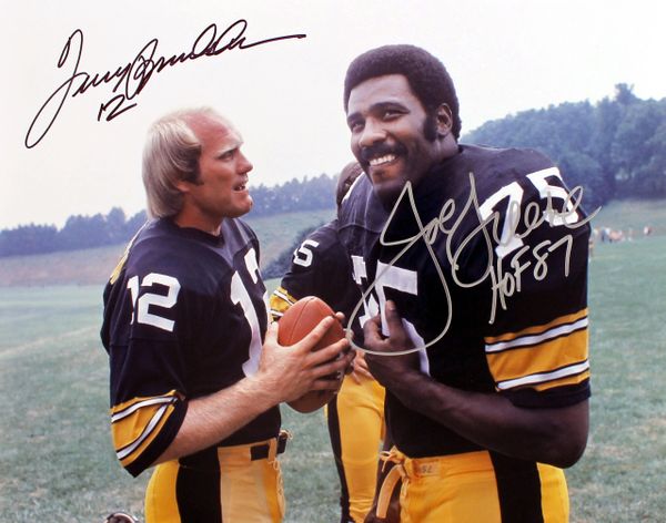 70. Terry Bradshaw & Joe Greene - Pittsburgh Steelers - 11x14 photo