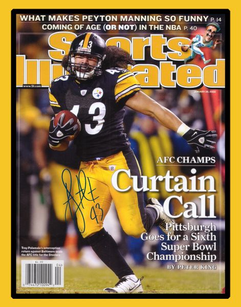60. Troy Polamalu - Pittsburgh Steelers - Sports Illustrated - 11x14 photo