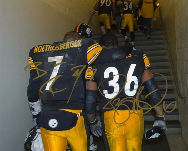 Jerome Bettis & Ben Roethlisberger Pittsburgh Steelers Autographed