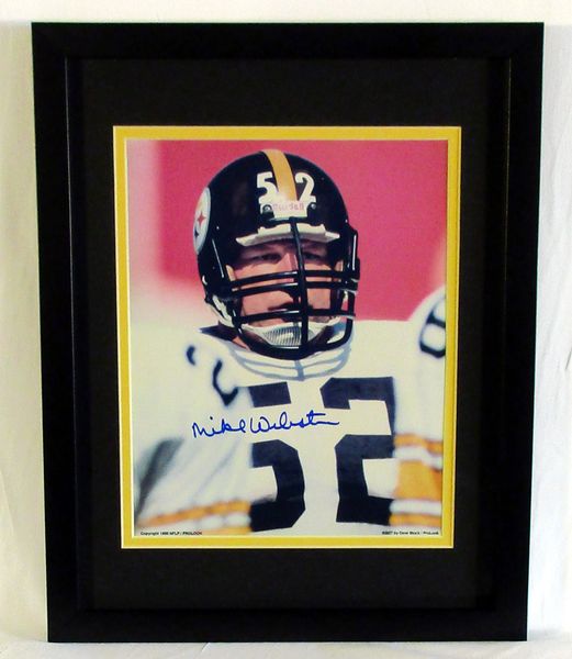 Mike Webster - Steelers - signed & framed 8x10 photo