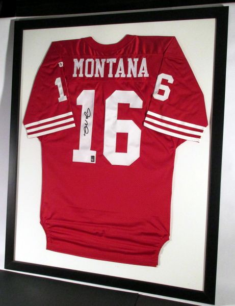 Joe Montana - SF 49'ers - signed & framed jersey