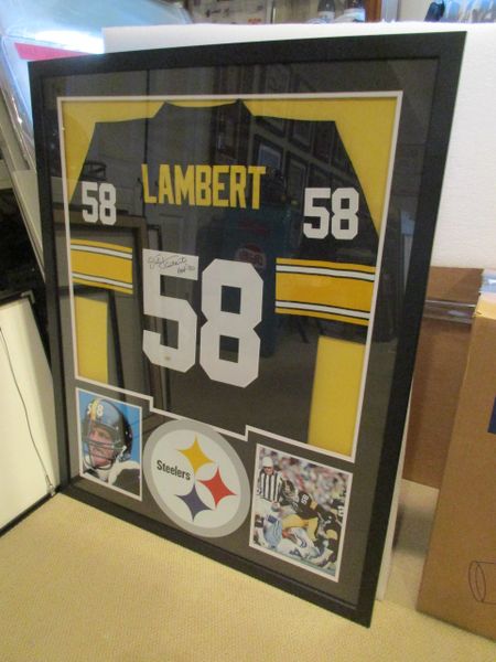 Jack Lambert, Steelers - signed, customized framed jersey