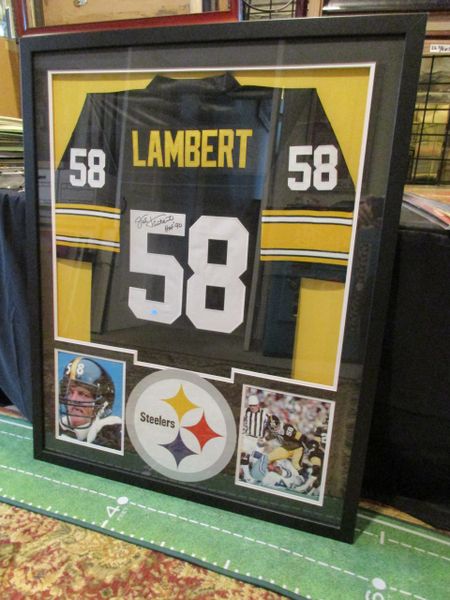 Jack Lambert, Steelers - signed, customized framed authentic jersey