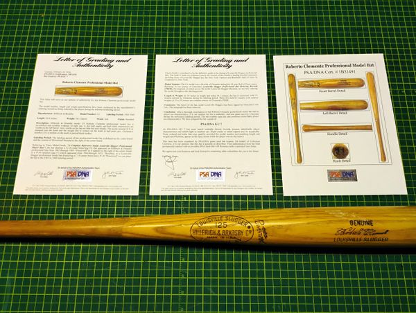 Roberto Clemente, Pittsburgh Pirates - game used bat - PSA/DNA, GU 7