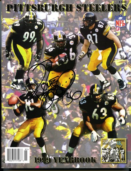 Jerome Bettis, Steelers - signed 1999 Steelers yearbook