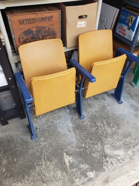 2 Original Press Box Seats from Pitt Stadium - Extremely Rare! Bill Hillgrove