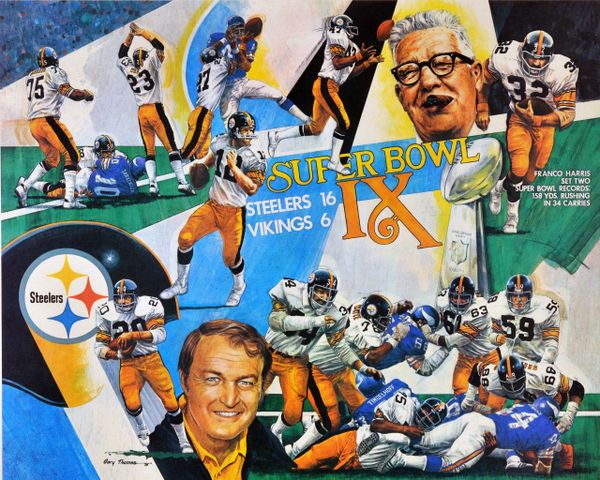 48. Pittsburgh Steelers Super Bowl IX collage 11x14 photo 