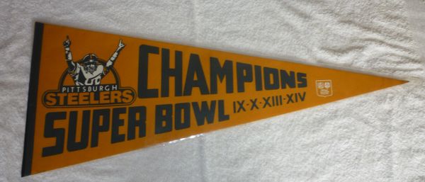 1980 Pittsburgh Steelers Super Bowl Champions full-size pennant