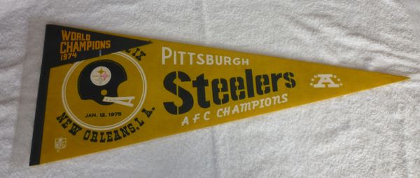 Super Bowl IX , AFC Champs Pittsburgh Steelers full-size pennant