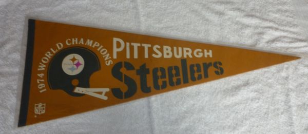 1974 Super Bowl IX Pittsburgh Steelers full-size pennant