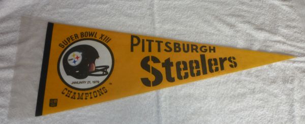 Pittsburgh Steelers Super Bowl XIII full-size pennant  Pittsburgh Sports  Gallery Mr Bills Sports Collectible Memorabilia