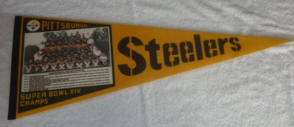 Pittsburgh Steelers Super Bowl XIV full-size pennant  Pittsburgh Sports  Gallery Mr Bills Sports Collectible Memorabilia