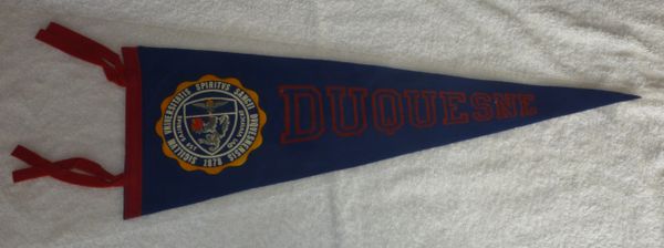 1960's - 70's Vintage Duquesne University 24" pennant