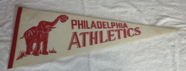 1950's - 60's Philadelphia Athletics full-size pennant