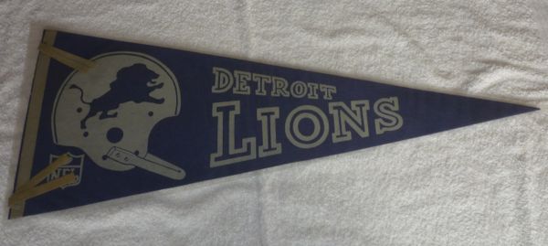 vintage detroit lions pennant