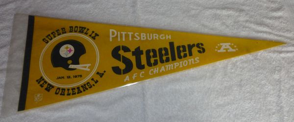 Pittsburgh Steelers Super Bowl IX full size pennant