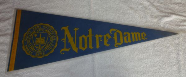 1960's - 70's Notre Dame full-size pennant