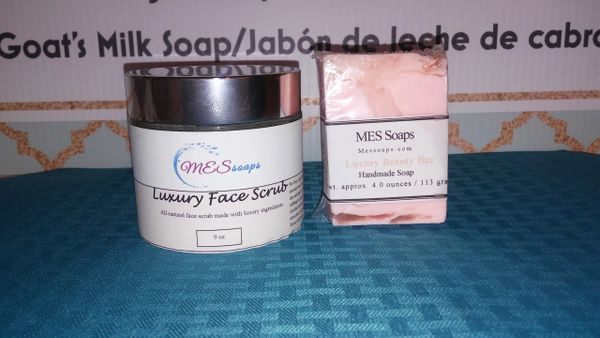 Luxury Rose Face Scrub w/ Beauty Bar