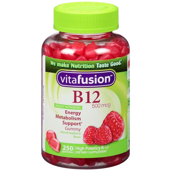Vitafusion Energy B12 Gummy Vitamins Very Raspberry 250 CT
